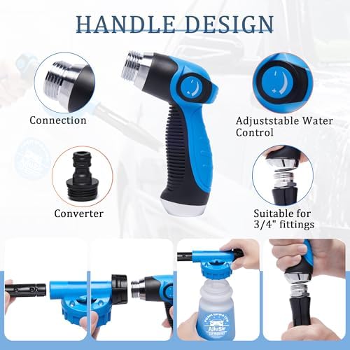 Car Wash Foam Gun Sprayer,Foam Connon for Garden Hose,Cleaning Kit