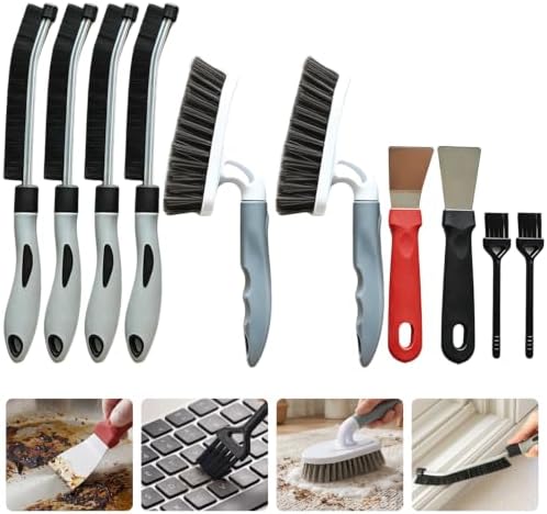 10Pcs Crevice Cleaning Brush Set: Heavy Duty Scrub Brush for Household Use