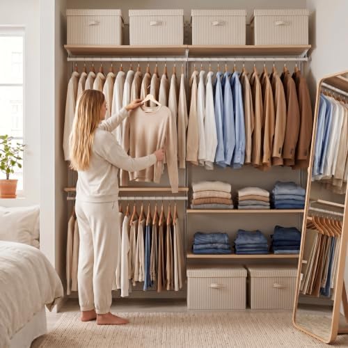 Fabric Storage Bins with Lids, Closet Storage Bins
