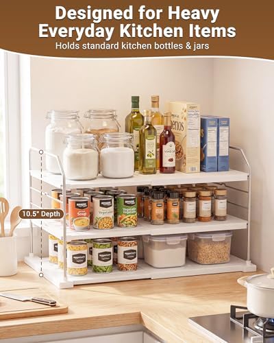 3-Tier Cabinet Organizer, Expandable Shelf for Foil & Wrap Boxes