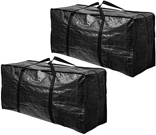 68.5 GAL 2 Pack XXL Jumbo Extra Large Heavy Duty Stronger Handles Storage Bags Moving Totes Zippered Reusable Wrap Around Handle Storage Totes