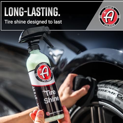 Tire Shine Combo - Spray Tire Dressing W/ SiO2 For Non Greasy Car Detailing | Use W/Tire Applicator After Tire Cleaner & Wheel Cleaner | Gives A Ceramic Coating Car Wax