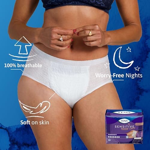 Sensitive Care Overnight Incontinence Underwear Women, XL 39-52in 56ct