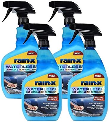 Rain-X 620100-4PK Waterless Car Wash & Rain Repellent, 23 oz. (Pack of 4)