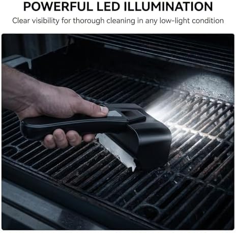 Electric Grill Brush for Outdoor Grill, Cordless BBQ Cleaner, Dual Speed