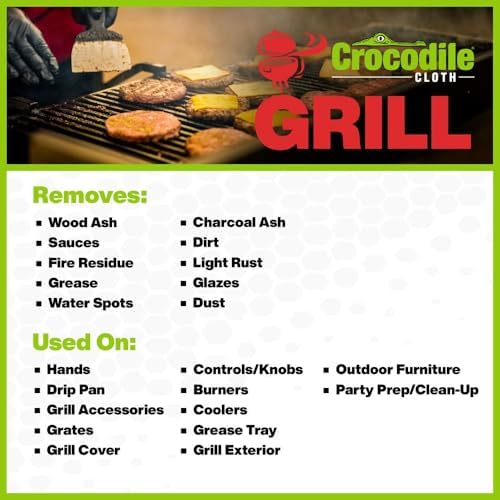 Grill Plant-Based Food Safe Cleaning Wipes, 80 Count