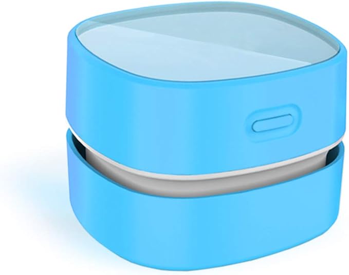 ODISTAR Desktop Vacuum Cleaner,Mini Table dust Sweeper Energy Saving,High Endurance up to 400 mins,Cordless&360º Rotatable for Cleaning Hairs,Crumbs,Computer Keyboard of Gifts for Kids (Blue)