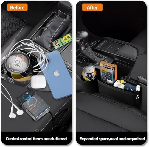 2 Pack Car Leather Cup Holder Gap Bag