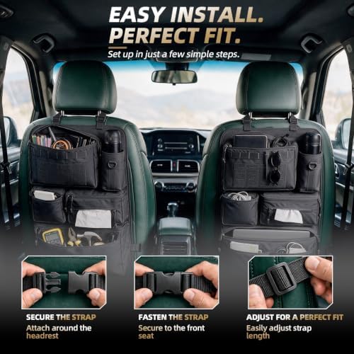 All-in-One Car Seat Back Organizer for Cars, SUVs & Trucks