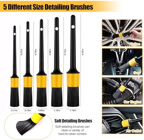 Car Wash Brush with Long Handle, 55 inch Car Wash Mop Car Wash Kit Mitt Retractable Bent Pole Car Wash Brush for Cars RV Truck Boat