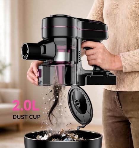 Cordless Vacuum Cleaner for Home,600W 35KPA 60Mins (Purple)