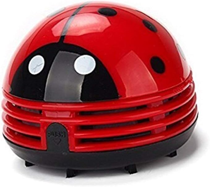 Ladybug Cartoon Mini Vacuum Cleaner Dust Sweeper Cordless Corner Desktop Vacuum Cleaner Mini Cute Home Office