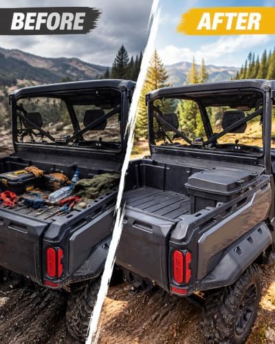 SAUTVS Cargo Box for Can Am Defender & MAX 2016-2026, Commander 2021-2026