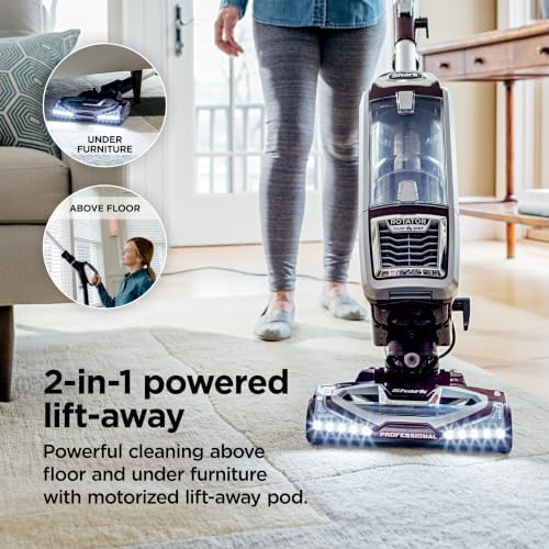 Shark NV752 Rotator Powered Lift-Away TruePet Upright Vacuum with HEPA Filter, Large Dust Cup Capacity, LED Headlights, Upholstery Tool, Perfect Pet Power Brush & Crevice Tool, Bordeaux