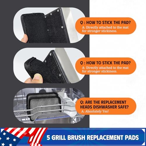 7Pcs Grill Brush Bristle Free with Collapsible Bucket for Grill Cleaning