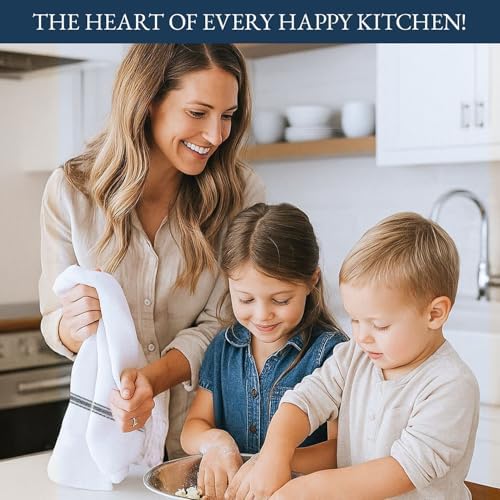 Dish Towels for Drying Dishes 100% Cotton Absorbent 12 Pack