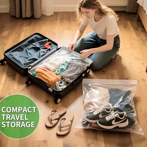 25PACK 5 Gallon Large Zipper Bags for Storage 18" x 24" Storage Bags