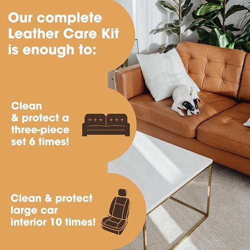 Large Leather Care Kit, For Cleaning & Protection