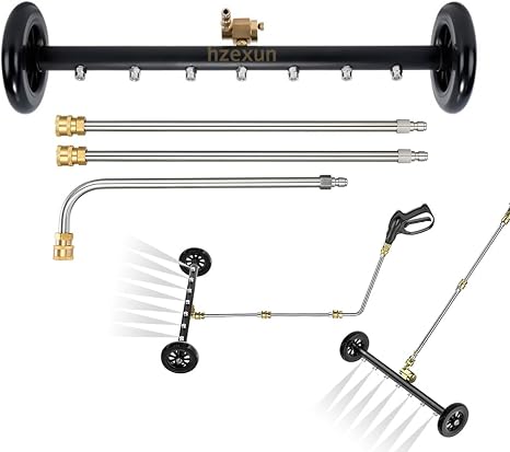 24 inch High Pressure Cleaner Pressure Washer Chassis Car Wash Tool Kit 7 nozzles spray 4000PSI