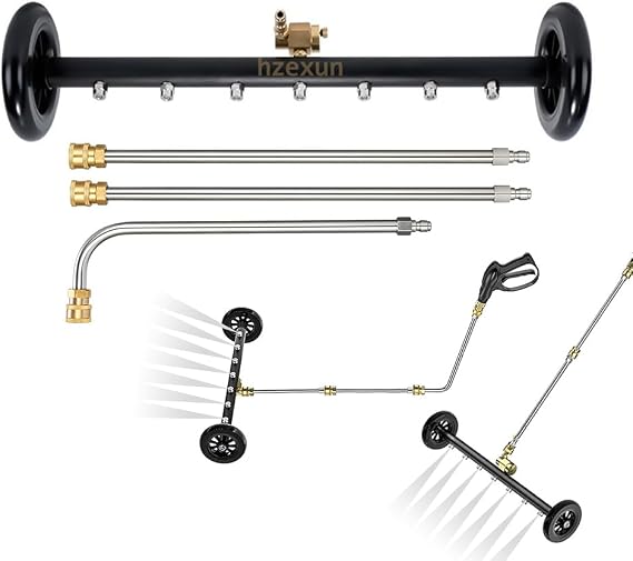 24 inch High Pressure Cleaner Pressure Washer Chassis Car Wash Tool Kit 7 nozzles spray 4000PSI