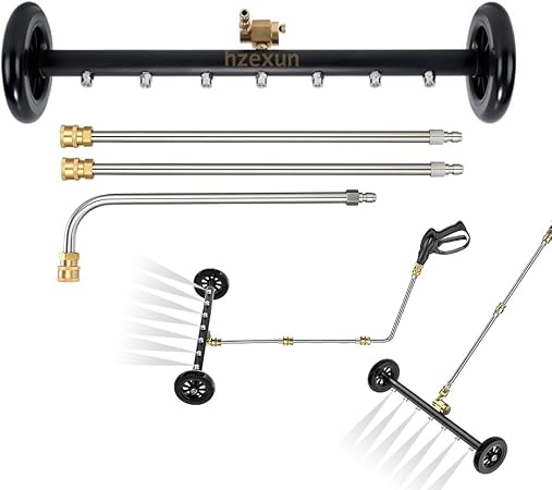 24 inch High Pressure Cleaner Pressure Washer Chassis Car Wash Tool Kit 7 nozzles spray 4000PSI