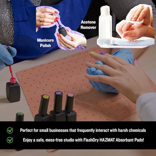 Chemical Quick Spill Absorbent Pads, 17.5"x13.5", 100 Count