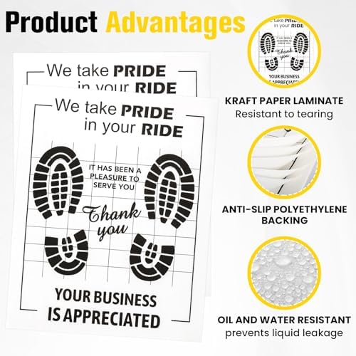 120 Pcs Paper Floor Mats for Cars, 16"x20" Disposable Car Floor Mats