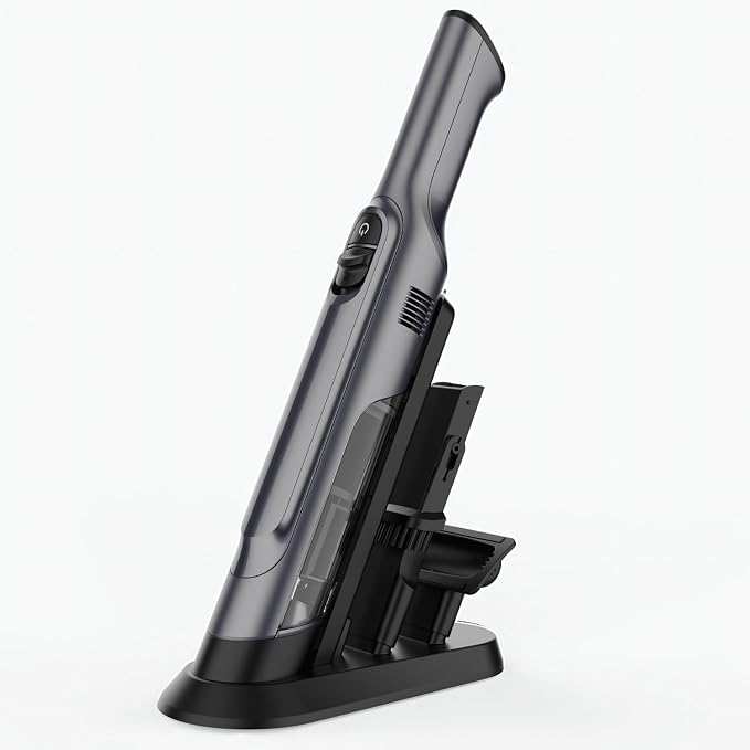 Handheld Vacuum Cordless, Lightweight 1.4lb with Powerful Suction, Charging Dock, Single Touch Empty and Detachable Dust Cup, Portable Mini Car Vac for Home Office and Pet Hair - Cleanova