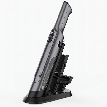 Handheld Vacuum Cordless, Lightweight 1.4lb with Powerful Suction, Charging Dock, Single Touch Empty and Detachable Dust Cup, Portable Mini Car Vac for Home Office and Pet Hair - Cleanova