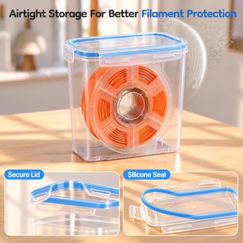 Filament Storage Box, 6-Pack 3D Printer Filament Storage Containers