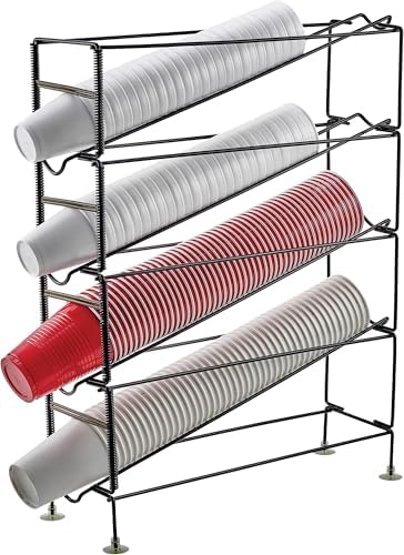 20" 4-Tier Cup Dispenser Rack Dispensing Rack