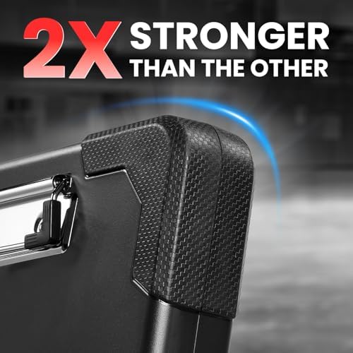 Toughest Clipboard with Storage, Internal Pen Pouch Included, Letter/ A4 Size, Shockproof Heavy Duty Plastic Clip Boards 8.5x11”, High Capacity Clipboards Box Case for Contractor Trucker Driver