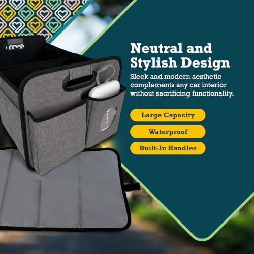 Baby Trunk Organizer & Diaper Changing Station, Gray
