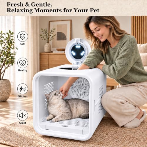 Pet Dryer Box Cat Dryer Small Dog, Petting Window for Small Pet