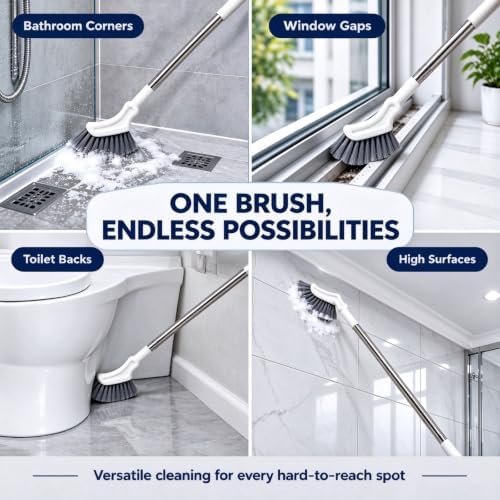 Multifunctional Extendable Floor Scrub Brush, Crevice Cleaning Brush
