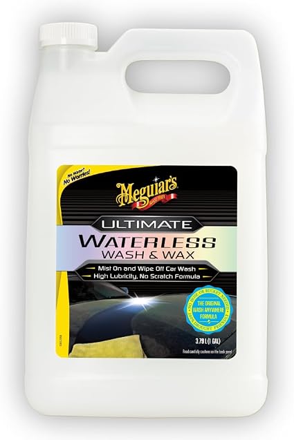 Meguiar's Ultimate Waterless Wash & Wax - Waterless Car Wash & Wax, 1 Gal