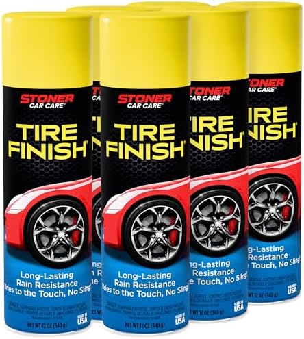 Tire Finish Tire Shine Spray, 12 oz, 91094 (Pack of 6)