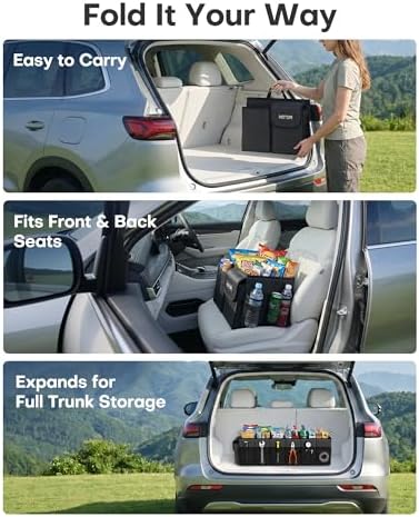 Trunk Organizer, Sturdy Foldable with Cooler for Car, Sudan & SUV