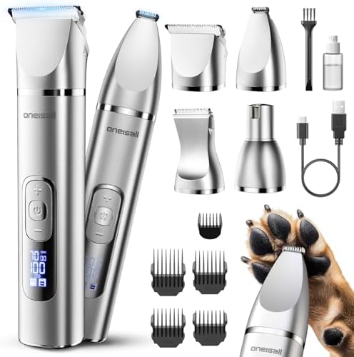 4 in 1 Dog Grooming Kit with LCD Display
