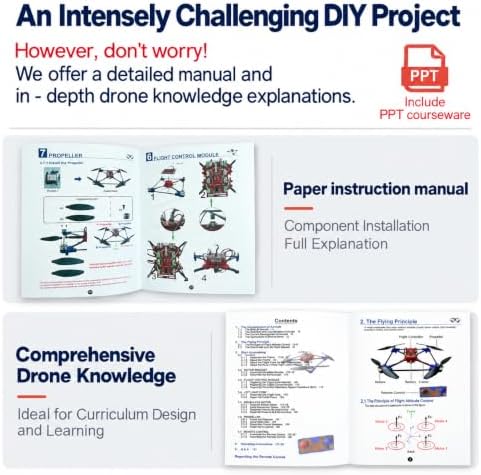 STEM Creator's Kit with Brushless Motor & Optical Flow Technology | One-Touch Takeoff/Landing & 360° Flips| Adult Assembly Required - an Engineering Project