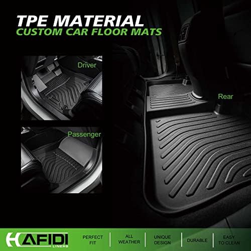 All Weather Car Floor Mats & Cargo Liner for Honda HR-V 2023 2024 2025 2026 2027/HR-V Hybrid 2023 2024 2025 2026 2027 Custom Fit Full Set Accessories - Black