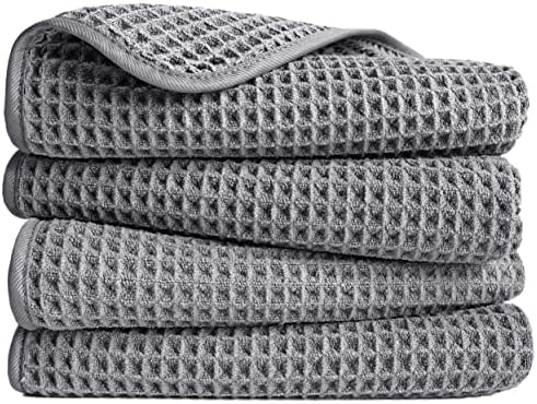 430 GSM Poly Blend Microfiber Quick Dry Waffle Hand Towel, 16x30 in