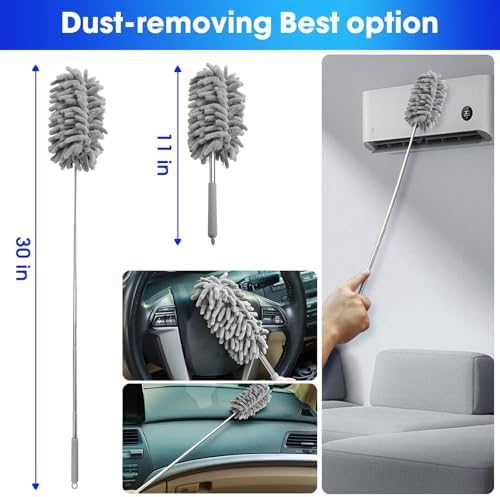Car Cleaning Kit, 17PCS Car Interior Detailing Kit with Gray High Power Handheld Vacuum, Detailing Brush Set, Windshield Cleaner, Cleaning Gel, Complete Auto Accessories for Men, Women