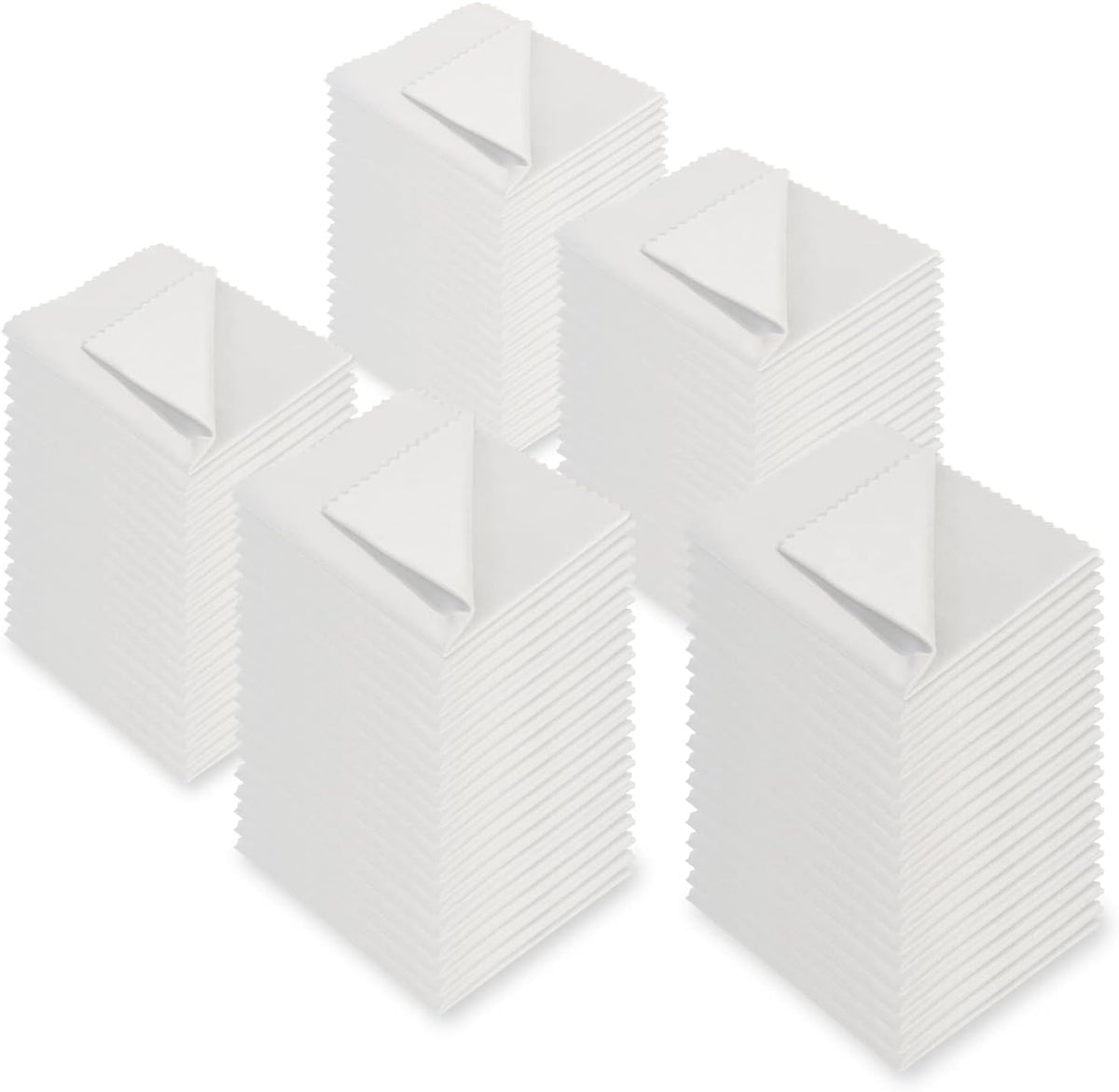 Eyeglasses Cleaning Cloth Glasses Cloths 5.5"x5.5" 100pcs White