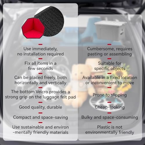 Car Trunk Organizer Blocks with Foam Padded,Dividers Hold Cargo in Place