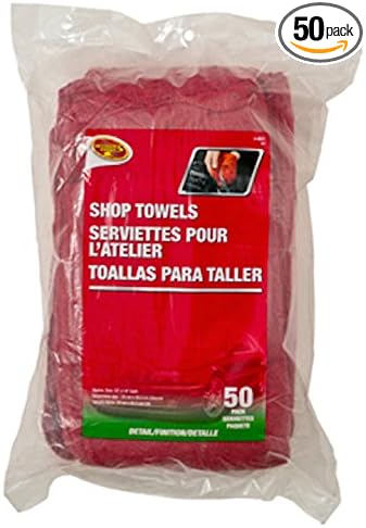 Detailer's Choice 3-551T Bag of Mechanics Shop Towels, 50 Pack