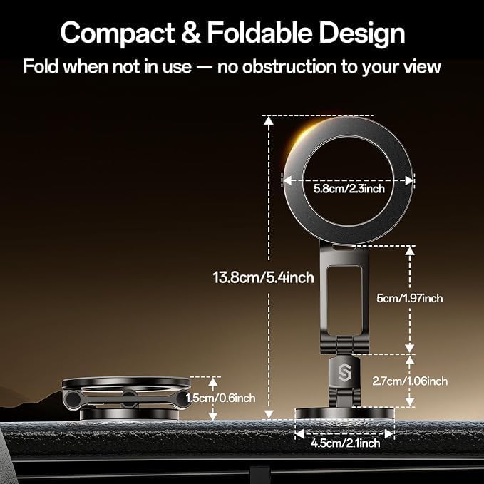 Fits MagSafe Car Mount Magnetic Phone Holder for Dash and Tesla
