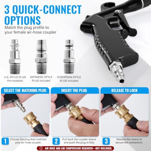 Car Cleaning Gun, Air Nozzle Blower Gun for Car Interior Detailing