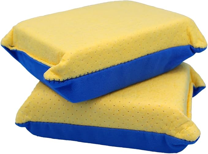 Sponge - Window Cleaner Tool for Car Windshield, Mirrors, Glass - Non-Scratch, Super Absorbent Window Cleaning Sponges - Car Cleaning Supplies 2-Pack - 6 X 4.5 X 2 in