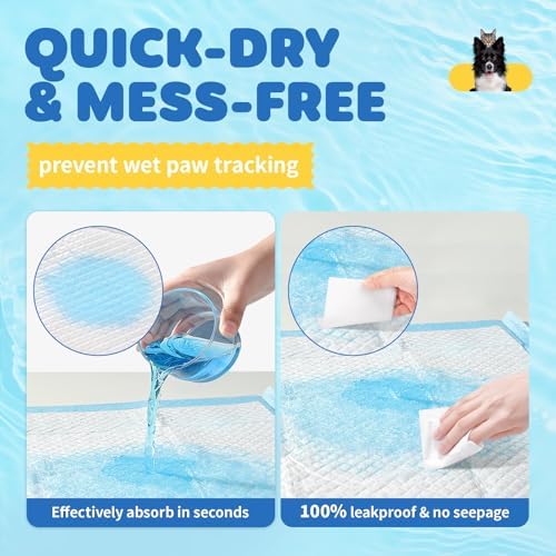Puppy Pads for Dogs, 34 x 28 in, 6-Layer, Leak-Proof, 100-Pack